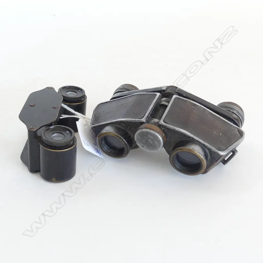TWO UNUSUAL WWII BINOCULARS,  ZEISS &  SMALLER BUSCH MADE  Image 1++