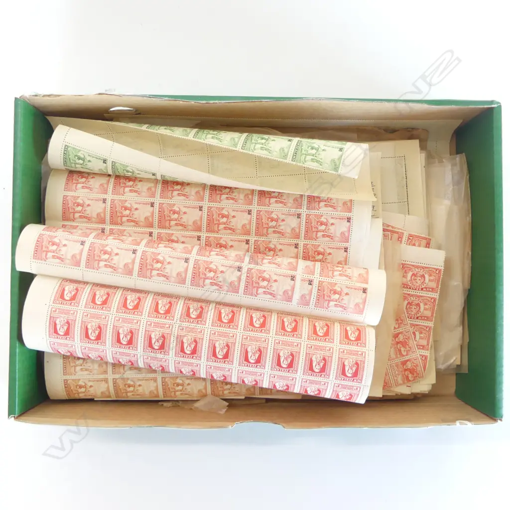 BOX LOT NZ HEALTH STAMPS STILL IN FULL SHEETS LARGE COLLECTION Image 1++