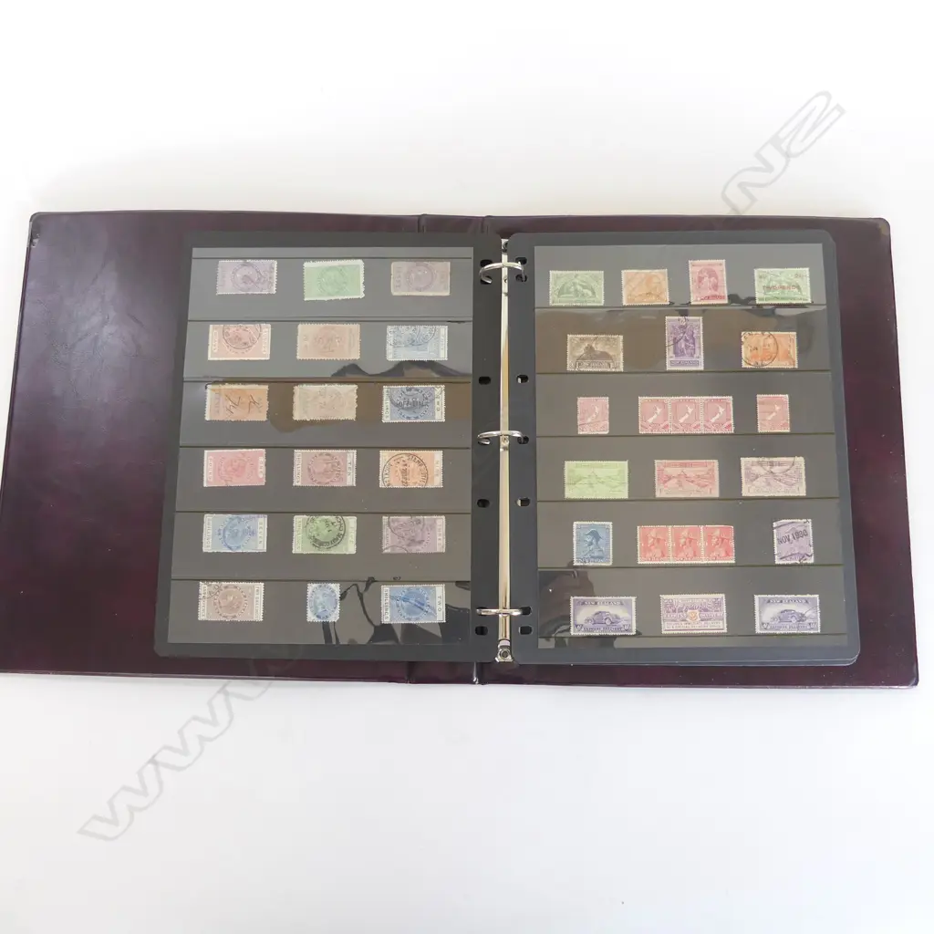 EARLY NZ STAMP ALBUM - 4 FULL PAGES Image 1++