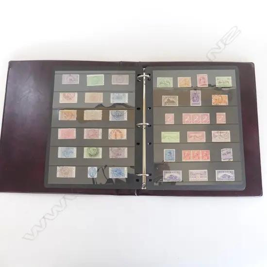 EARLY NZ STAMP ALBUM - 4 FULL PAGES