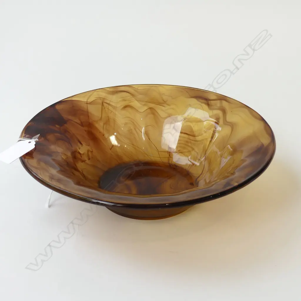 1920’S DAVIDSON CLOUD GLASS BOWL ENGLAND D.240MM Image 1++