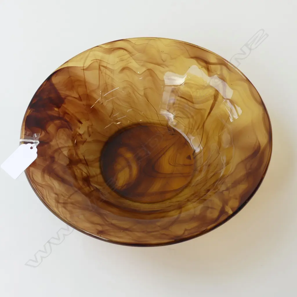 1920’S DAVIDSON CLOUD GLASS BOWL ENGLAND D.240MM Image 1++