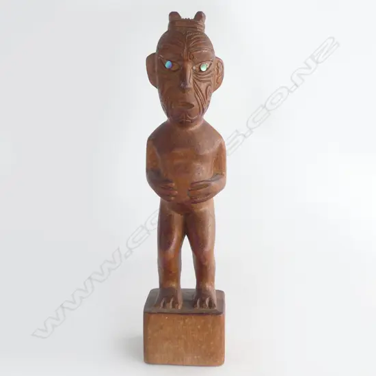 MAORI CARVED TEKOTEKO mid/late 20thC. H.300mm