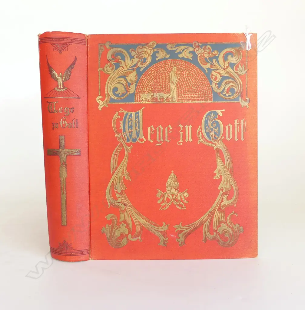 LG EARLY 1900s GERMAN FAMILY BIBLE 'WEGE ZU GOTT' (PATHS TO GOD) - 300 x 240mm Image 1++