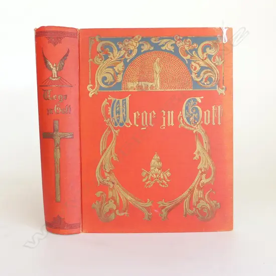 LG EARLY 1900s GERMAN FAMILY BIBLE 'WEGE ZU GOTT' (PATHS TO GOD) - 300 x 240mm