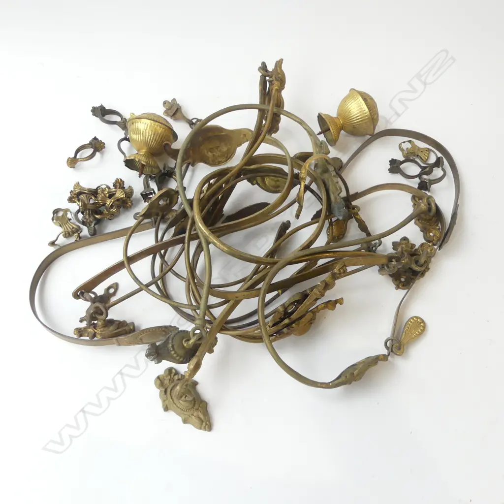 VINTAGE BRASS HOOKS; CURTAIN TIE BACKS ETC Image 1++