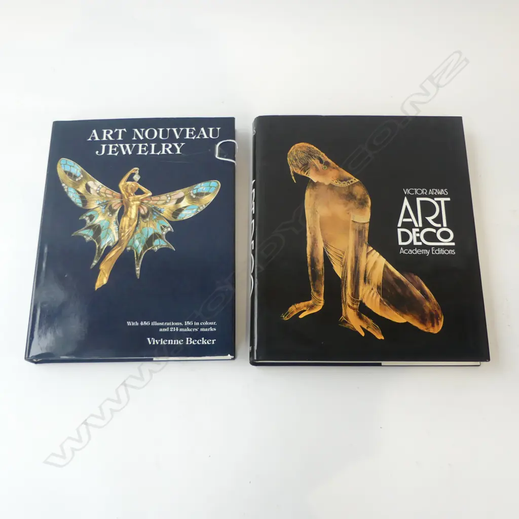 2 REFERENCE BOOKS: ART NOUVEAU JEWELRY by Vivienne Becker + ART DECO by Victor Arwas Image 1++