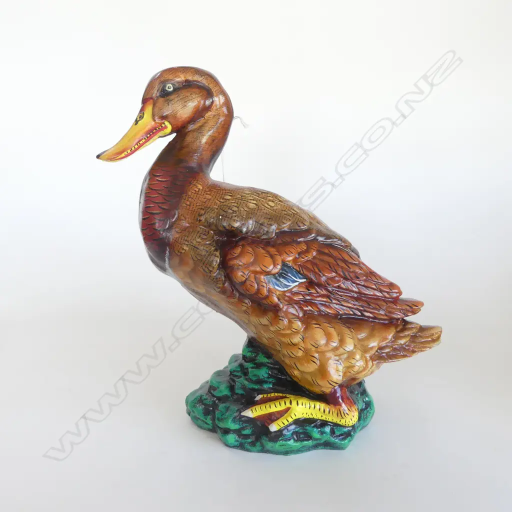 PAINTED RESIN DUCK H.355mm Image 1++