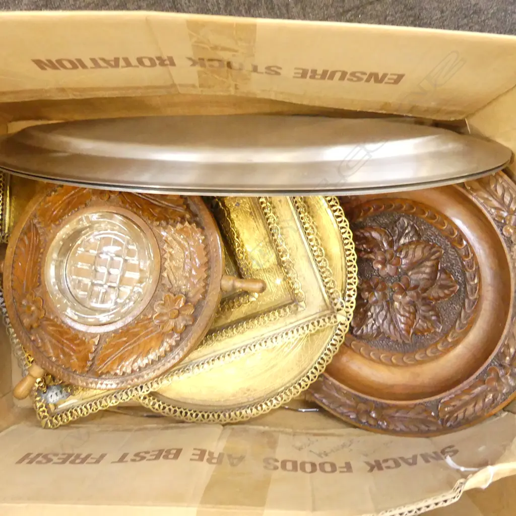 BOX LOT WOODEN & METAL ITEMS some from Croatia  Image 1++
