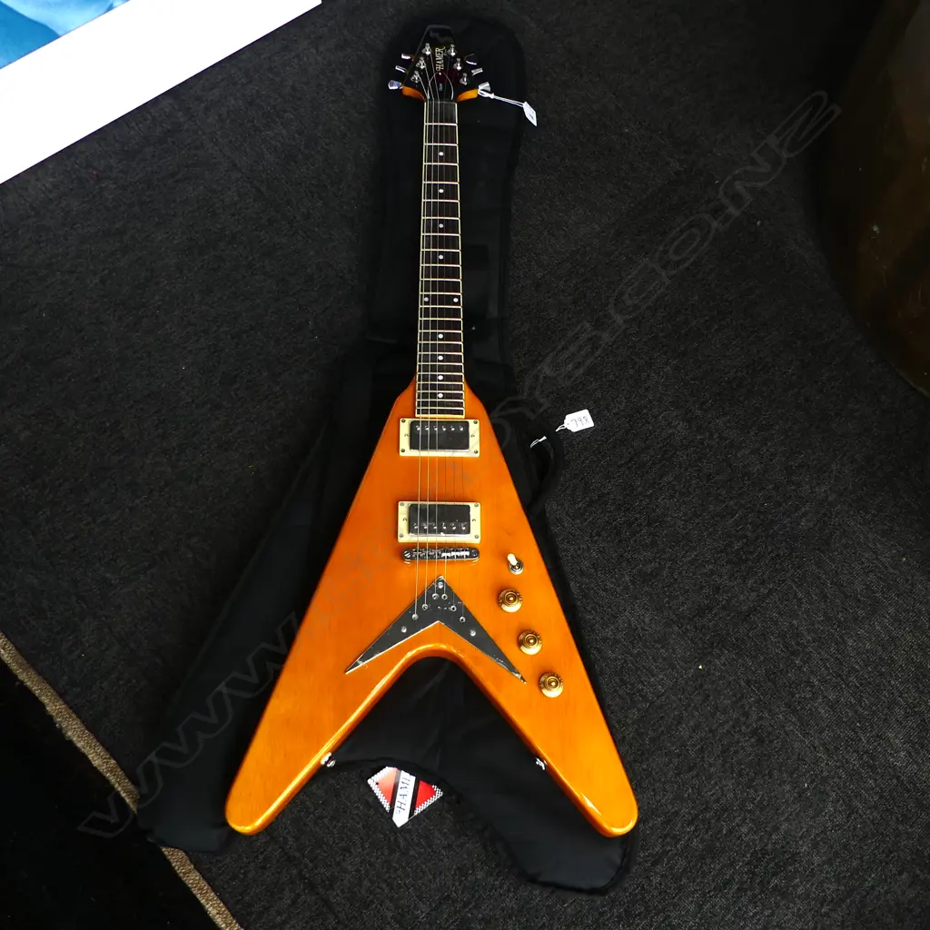 HAMMER FLYING VEC-NT ELECTRIC GUITAR WITH SOFT CASE Image 1++
