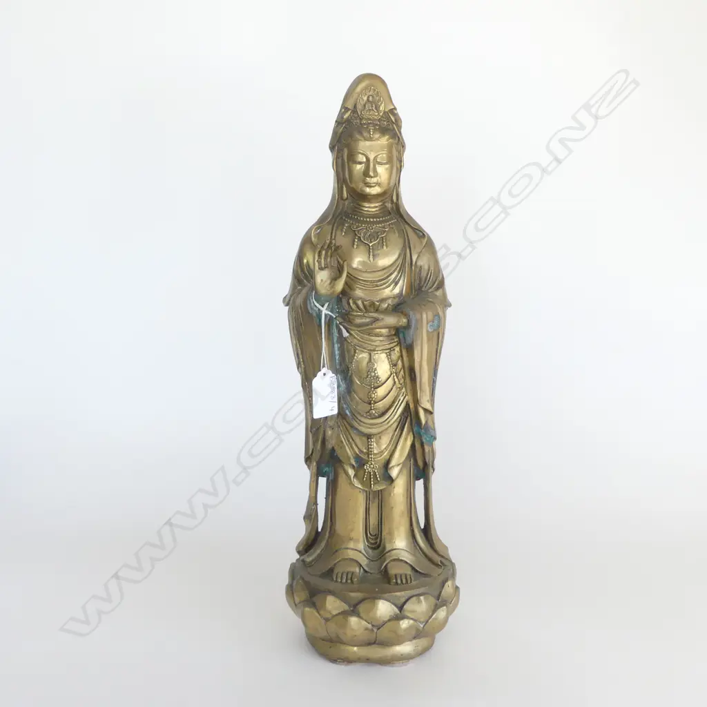 LG BRASS ORIENTAL FEMALE BUDDHA H.470mm Image 1++