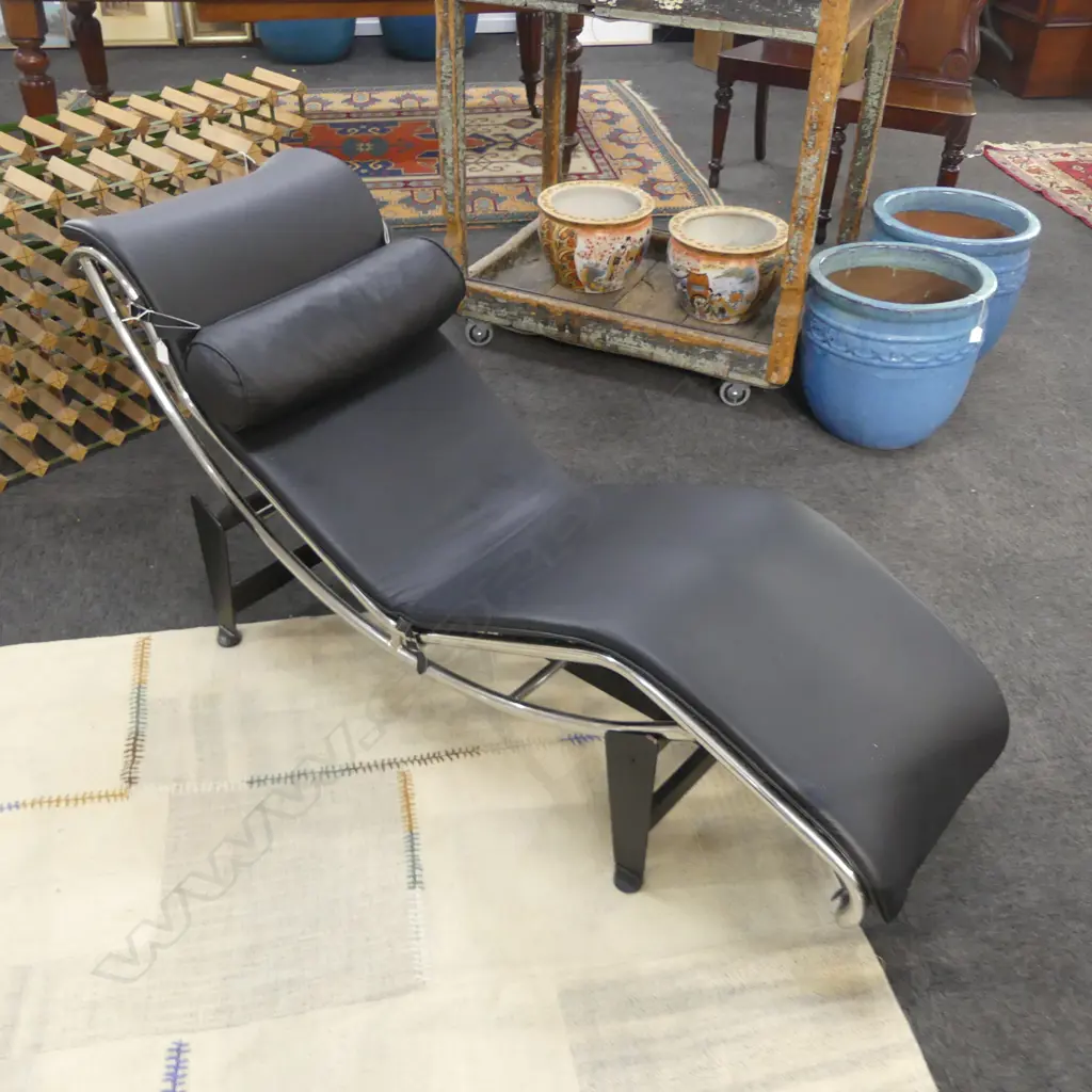CORBUSIER LC4 STYLE CHAISE LONGUE 500x1550x700mm Image 1++
