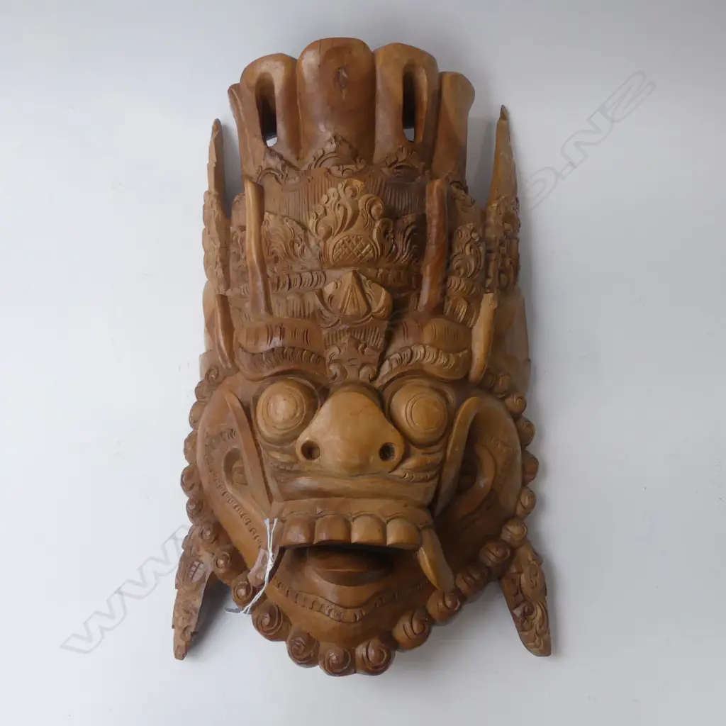 LG CARVED WOODEN INDONESIAN MASK H.470mm Image 1++