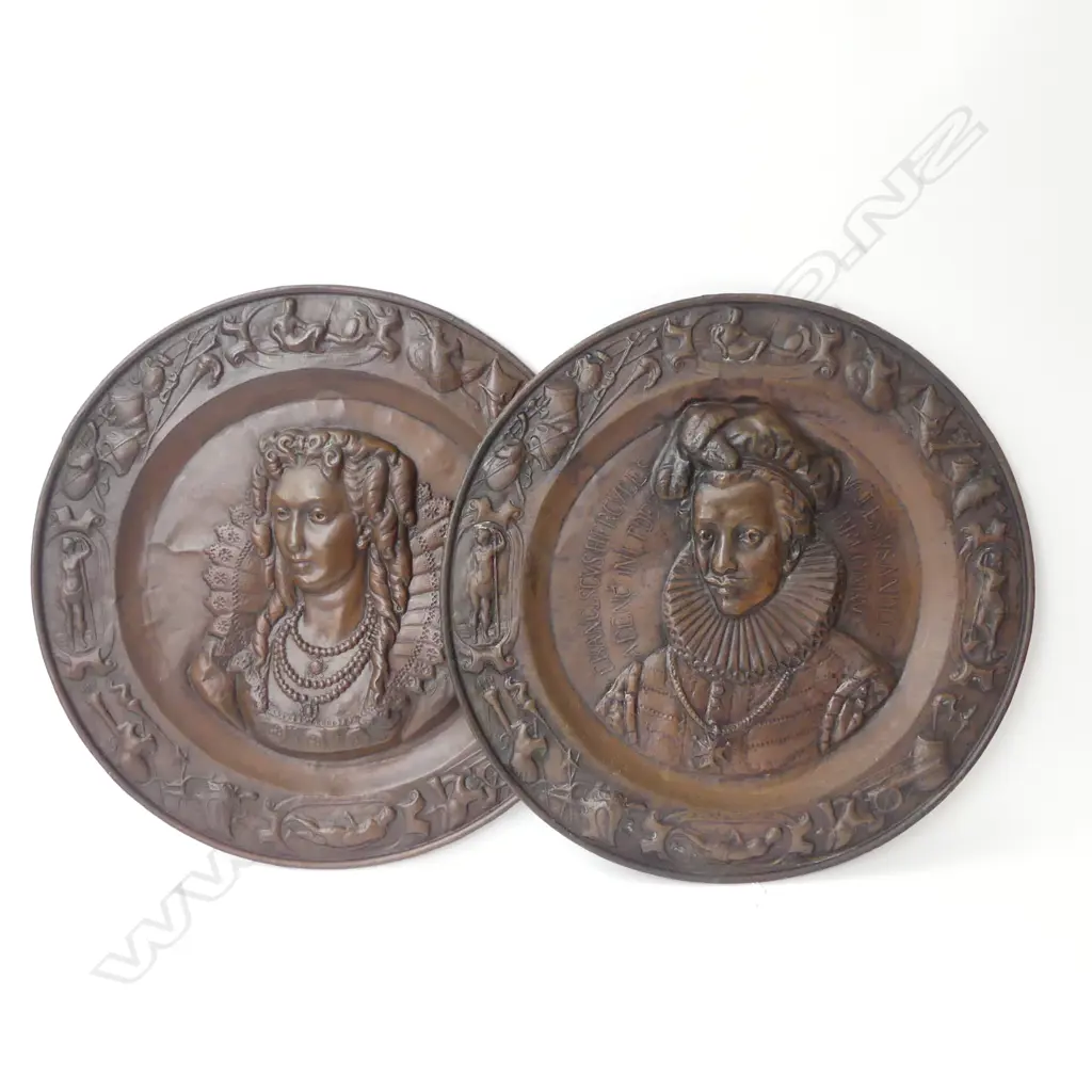 2  LATE 19TH EARLY 2OTH  C FRENCH PLAQUES 570mm Image 1++