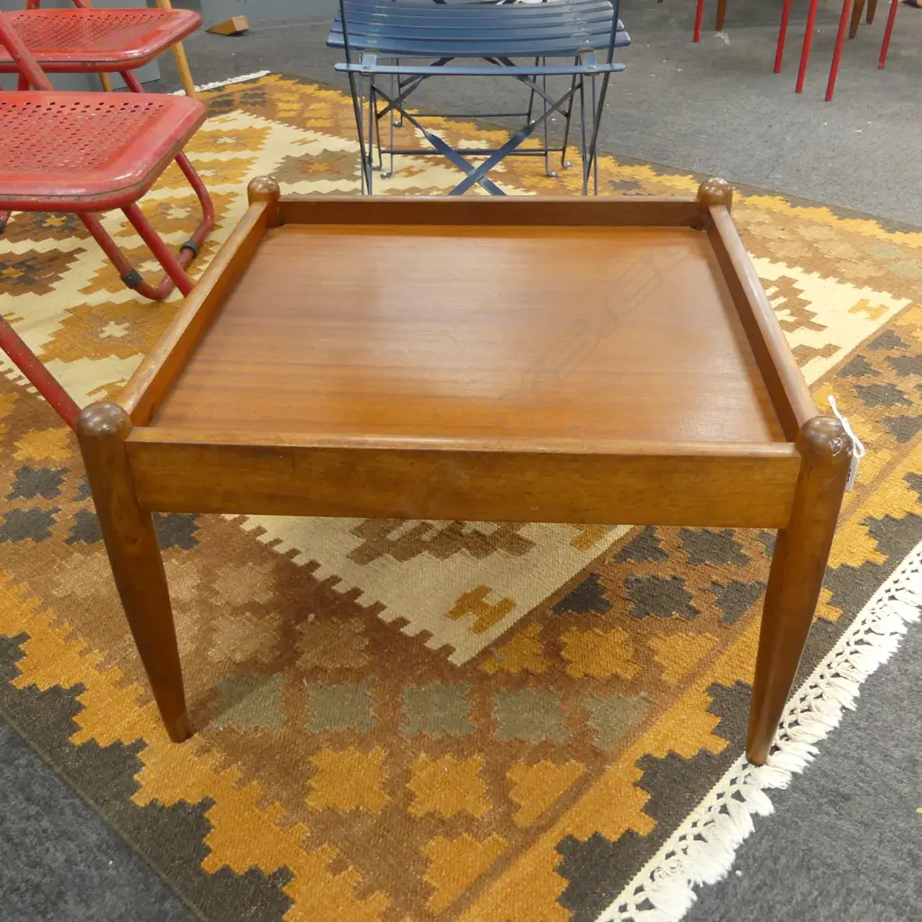 RETRO / MIDCENTURY MAHOGANY COFFEE TABLE 560x560x350mm Image 1++