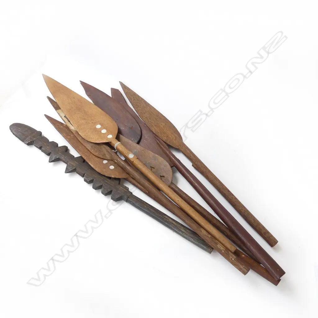 6 TRIBAL WOODEN PADDLES L.930mm + A CLUB ONE A/F Image 1++