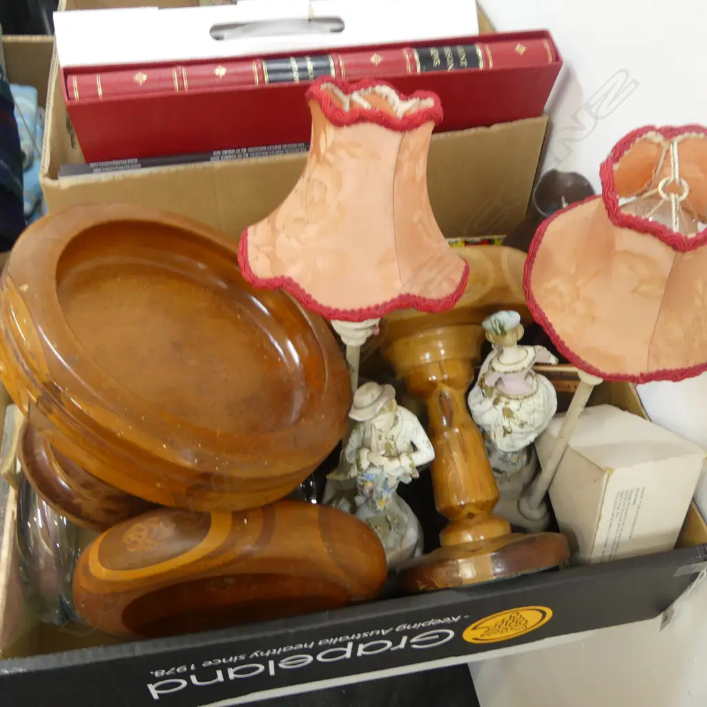 3 SOVEREIGN WARE COMPORTS, PR LAMPS, VINTAGE BOOKLETS ETC Image 1++