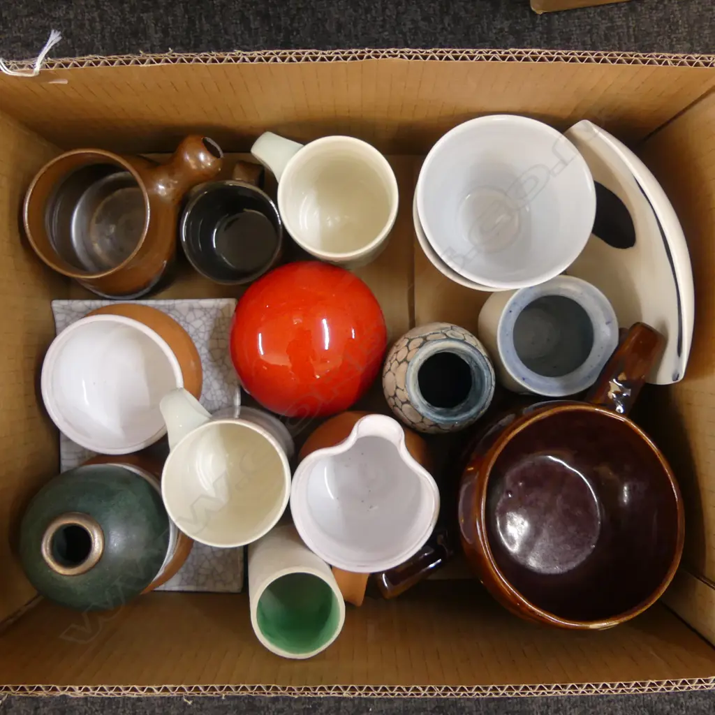 BOX LOT SMALL NZ STUDIO POTTERY PCS Image 1++