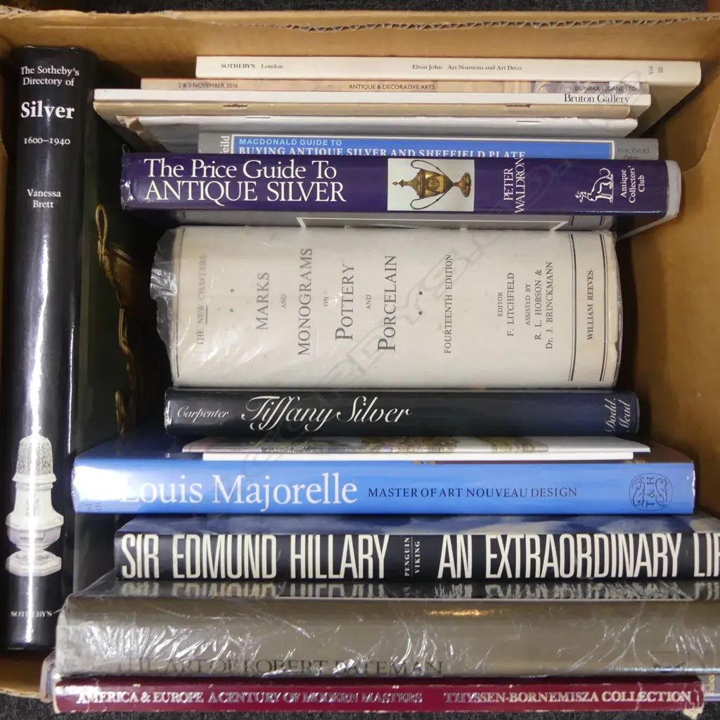 ASST. BOOKS; ART & ANTIQUE INTEREST; SILVER ETC Image 1++