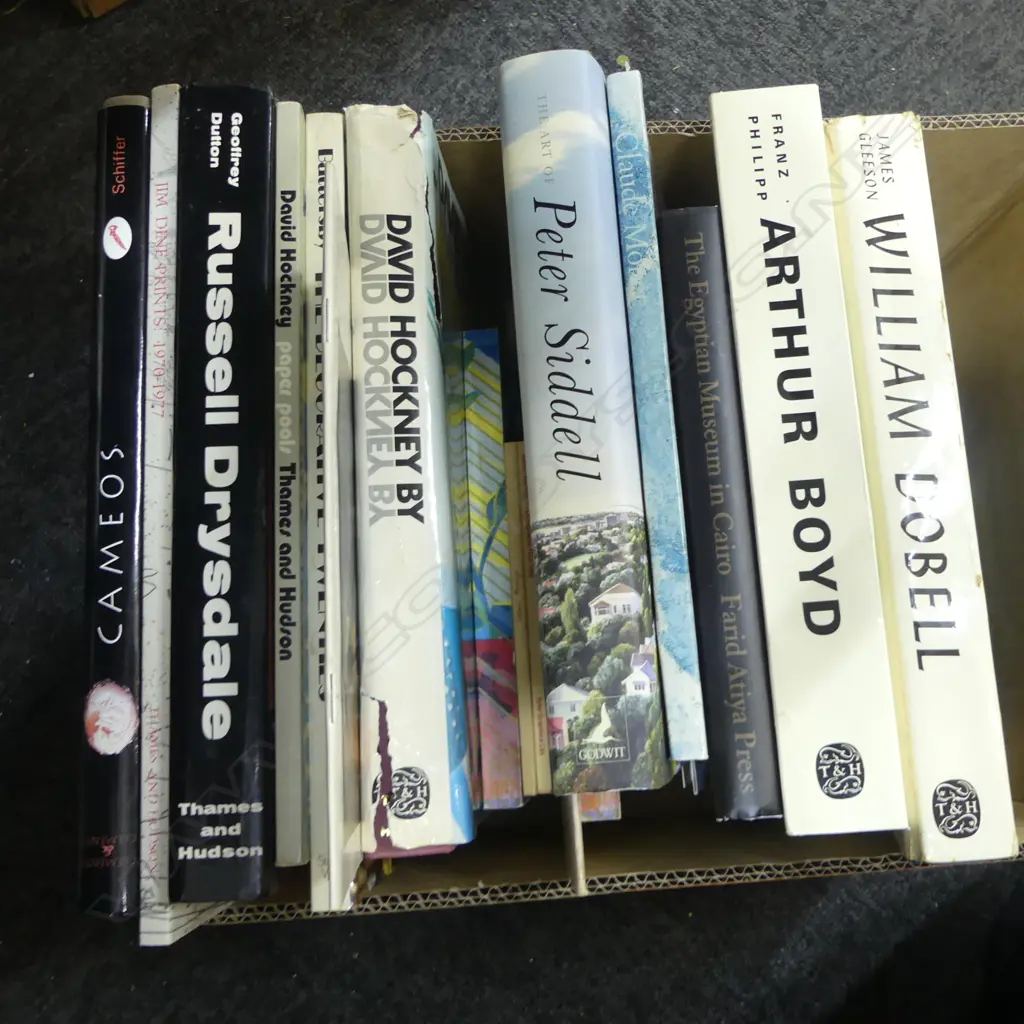 BOX LOT ART REF BOOKS PETER SIDDELL ARTHUR BOYD WILLIAM DOBELL RUSSELL DRYSDALE ETC ETC Image 1++