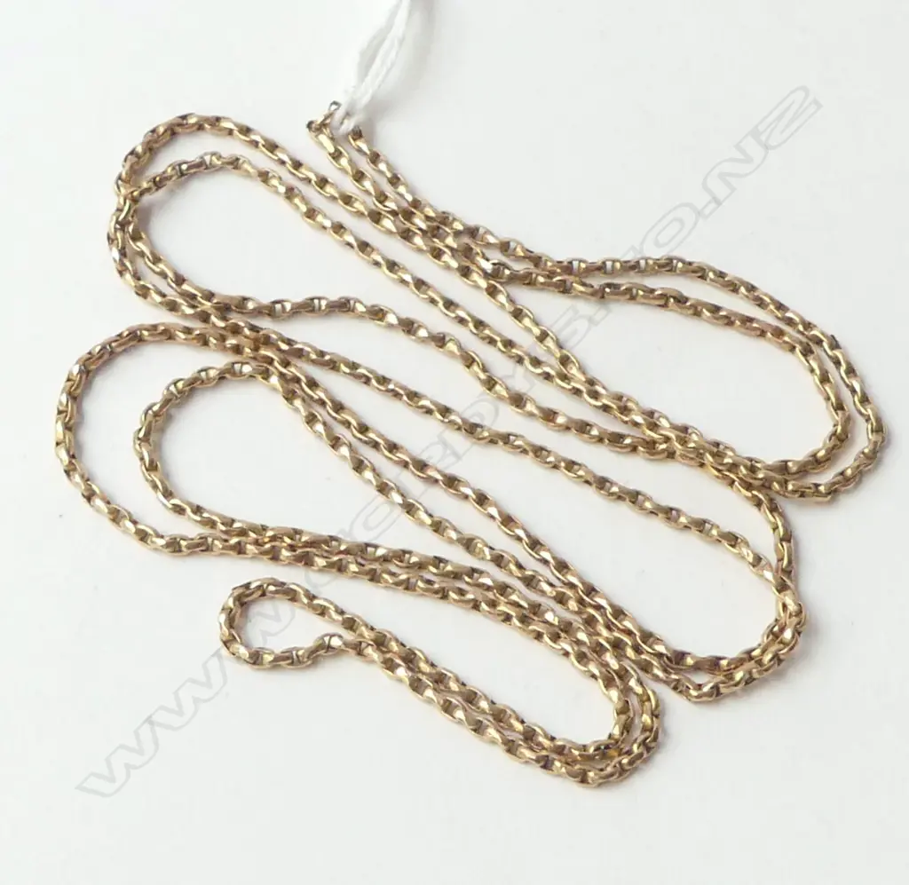 c1900 9CT ROSE GOLD short muff chain NECKCHAIN L.960mm 10.2gms Image 1++