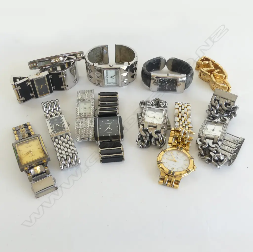 10 ASST. FASHION WRIST WATCHES + BANGLE & GP BRACELET Image 1++