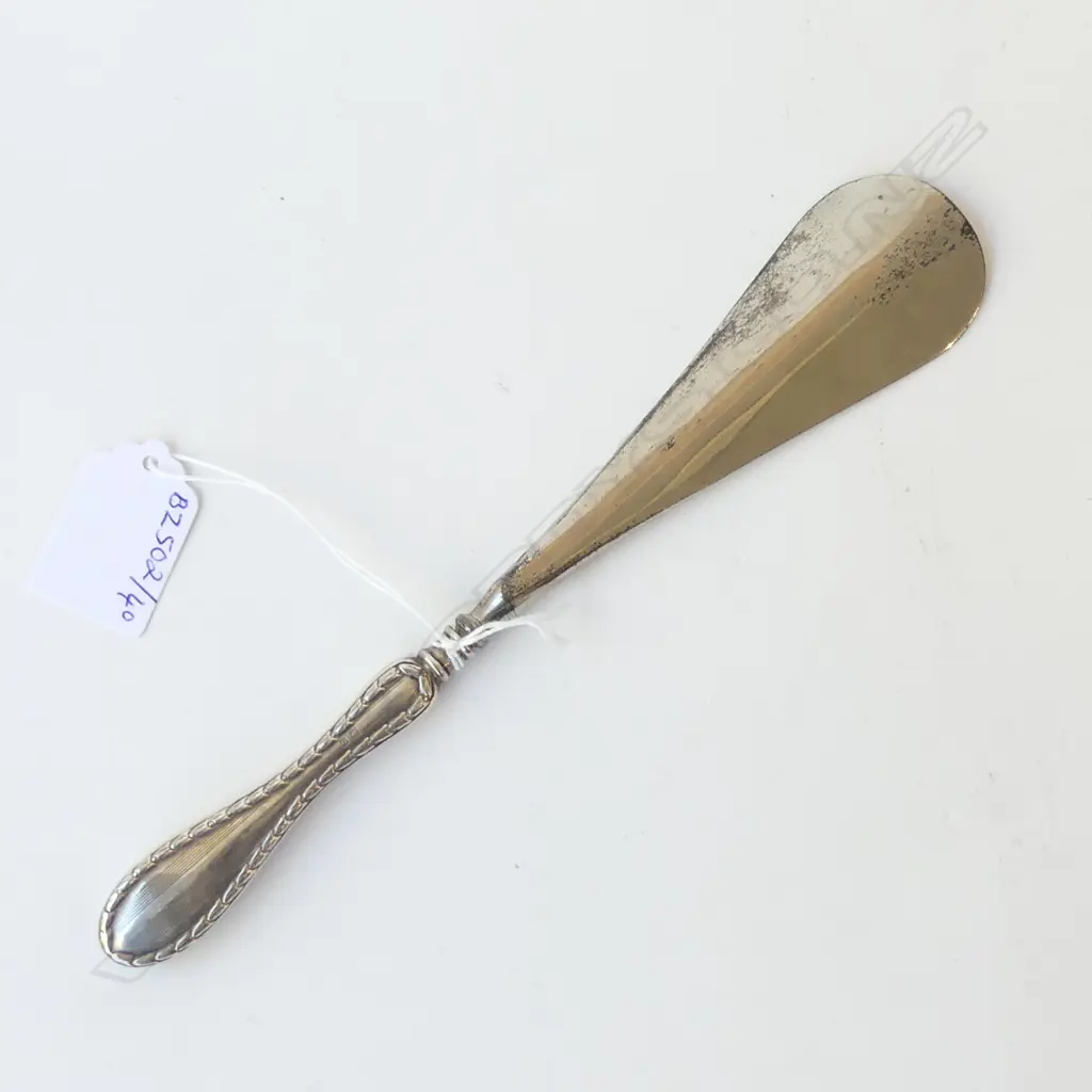STERLING SILVER HANDLED SHOEHORN BIRMINGHAM 1920 L.215MM Image 1++