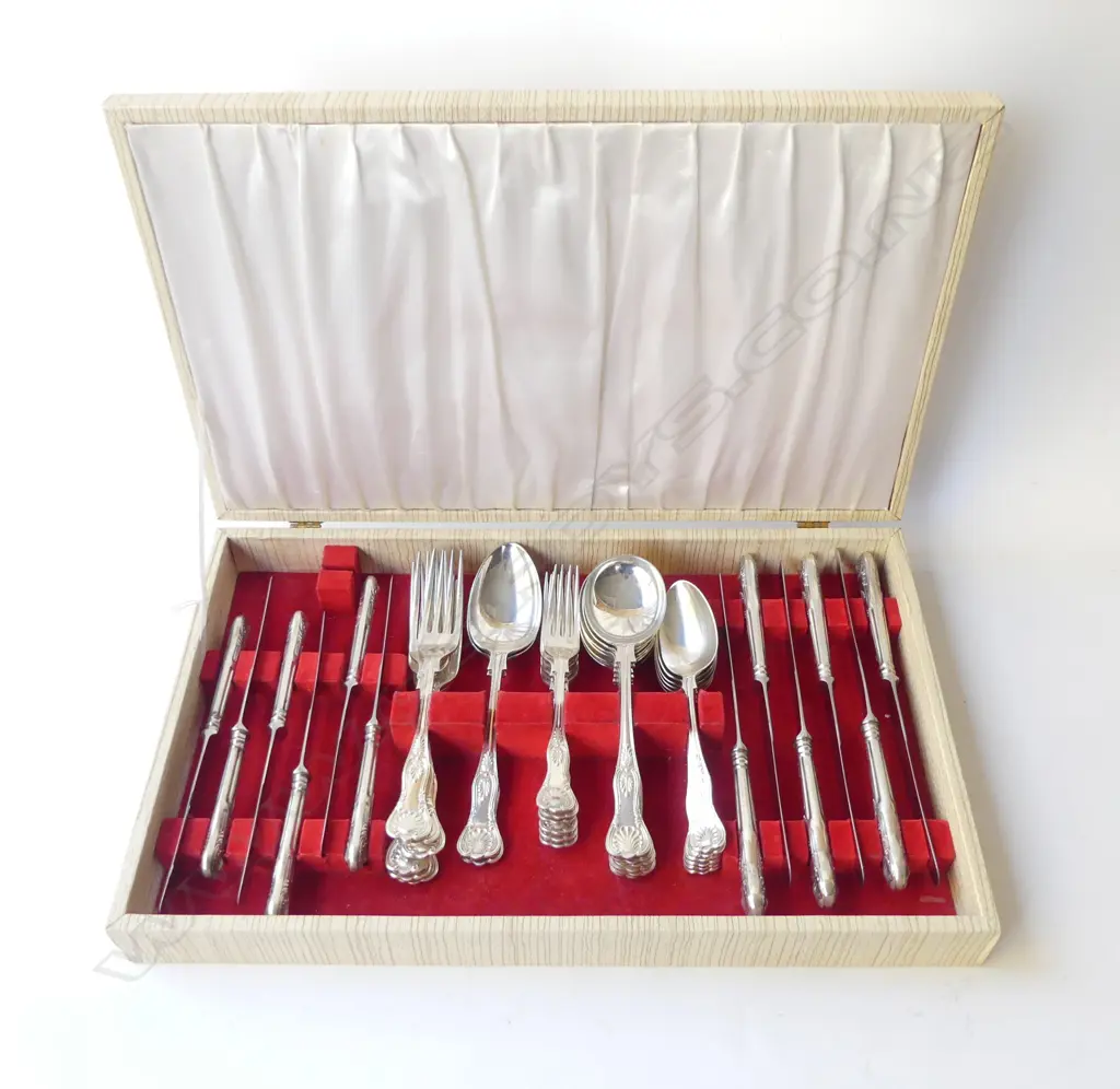 6 PLACE 38 PCE STG SILVER CUTLERY CANTEEN, SHEFFIELD 1956/57... 1957gms Image 1++