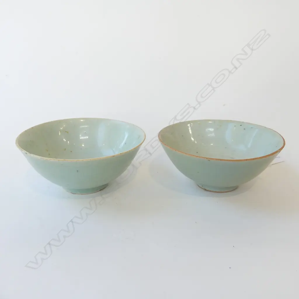 PR OLD CHINESE CELADON BOWLS 135mm dia Image 1++