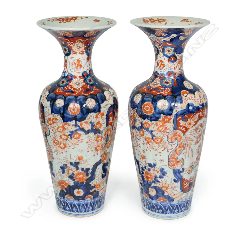 PR IMARI VASES H.370mm (professional restoration to one vase) Image 1++