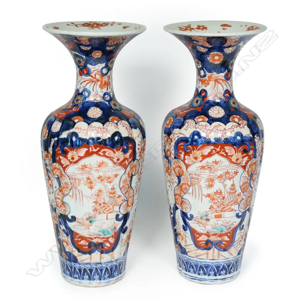 PR IMARI VASES H.370mm (professional restoration to one vase) Image 1++