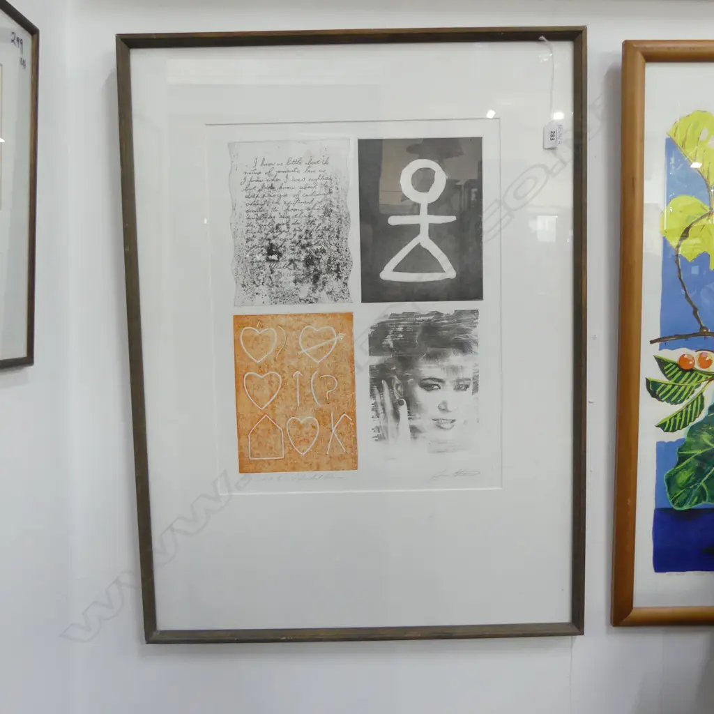 JANE WINTON 'TRIBUTE TO AN UNFINISHED WOMAN' SCREEN PRINT 1/5 500x390mm Image 1++