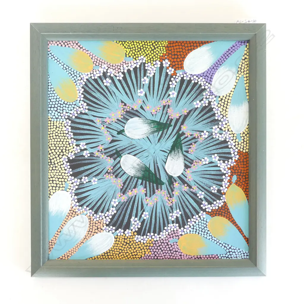 MARILYN ABBOTT (ALICE SPRINGS) ABORIGINAL, ACRYLIC ON BOARD, 280 x 250mm (further info verso) Image 1++