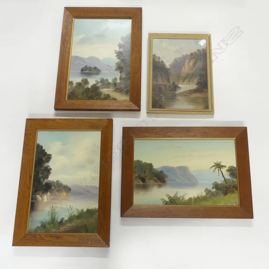 4 COLONIAL LANDSCAPE OILS 430x280mm Image 1++