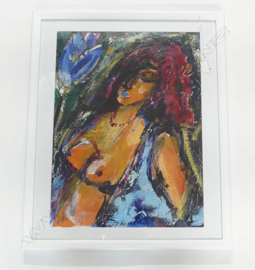 PETER AUGUSTIN, UNTITLED ABSTRACT NUDE, OIL ON CANVAS 490x356mm Image 1++
