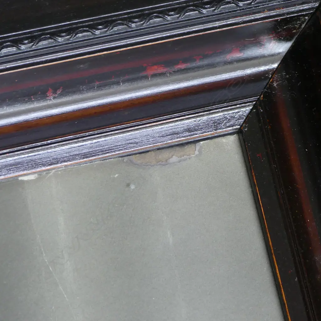 PRINT OF CAPTAIN JAMES WALLACE IN A BLACK WOODEN FRAME, 260 X 830mm Image 1++