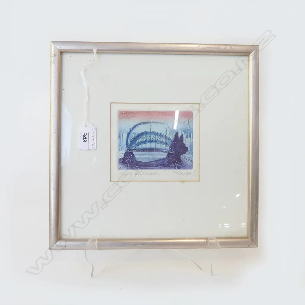 GARY TRICKER PRINT OPERACATTA 34/60 SIGNED & DATED 93 100X 80 mm SOME FOXING Image 1++