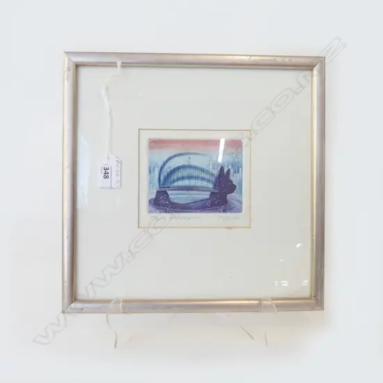GARY TRICKER PRINT OPERACATTA 34/60 SIGNED & DATED 93 100X 80 mm SOME FOXING