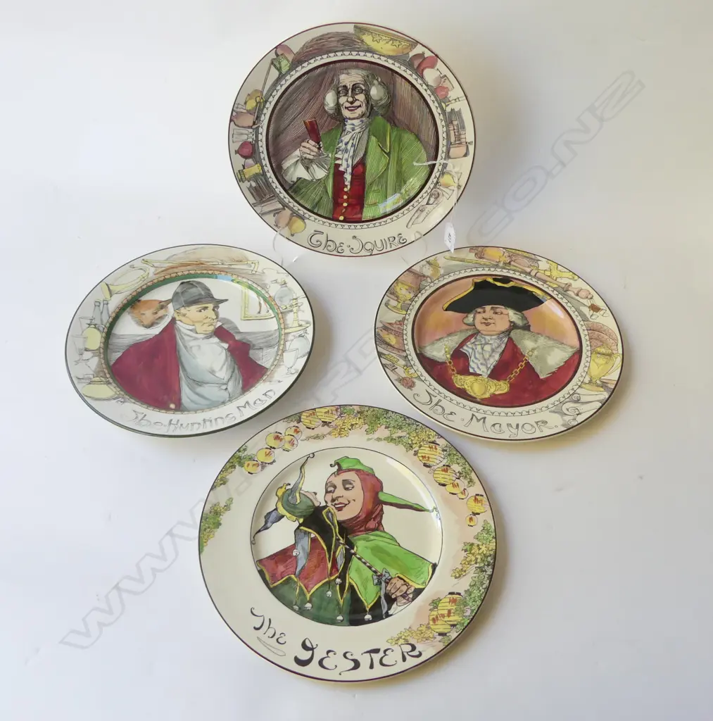 4 RD WALL PLATES THE MAYOR  THE HUNTING MAN THE SQUIRE & THEJESTER DIA260MM Image 1++