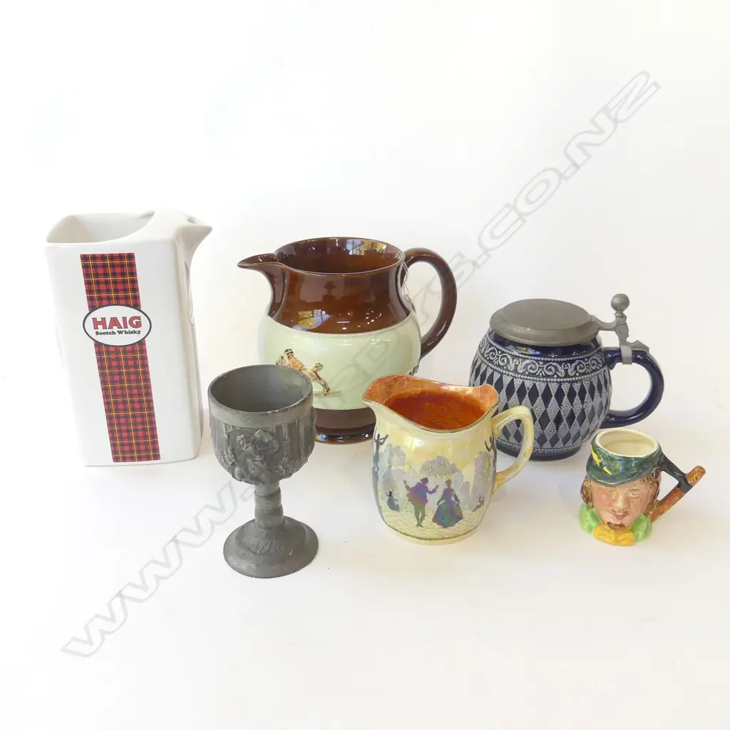 ASSORTED COLLECTABLE JUGS + TANKARD + GOBLET + STEIN Image 1++