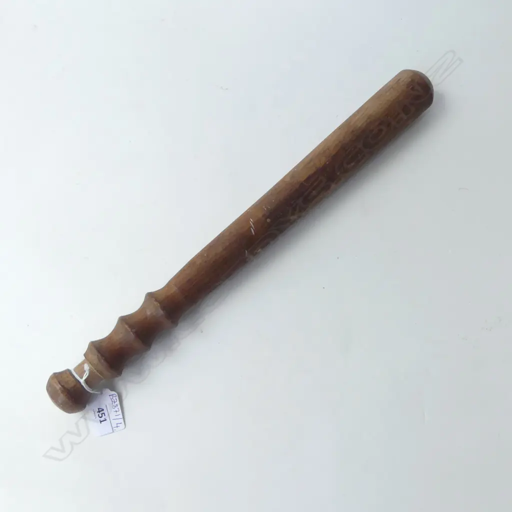 VINTAGE WOODEN TRUNCHEON L.430mm Image 1++