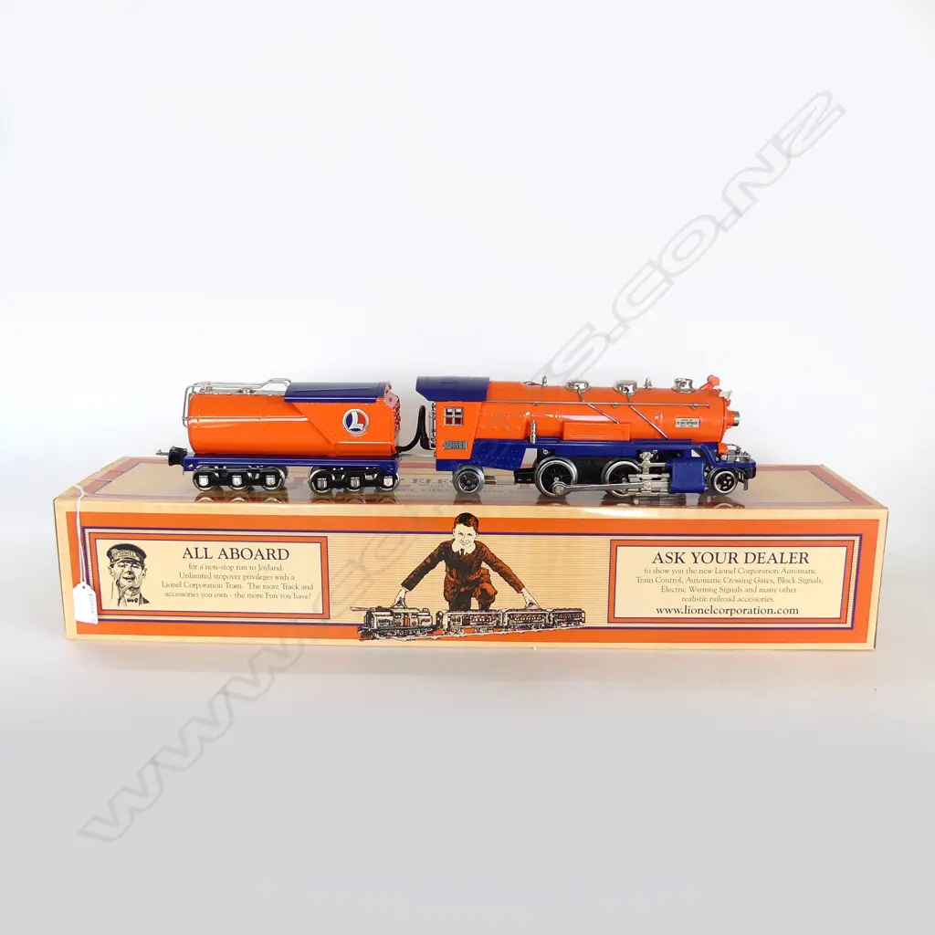 LIONEL TRAINS 255E LOCOMOTIVE AND TENDER w PROTO-SOUND 2.0, L.500mm BOXED - O GAUGE Image 1++