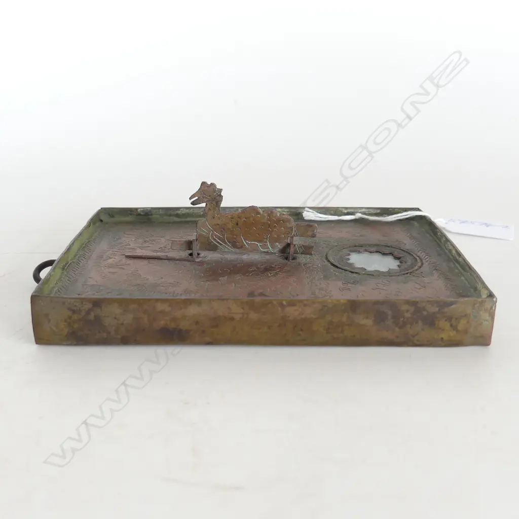 OLD? PERSIAN ZODIAC SUNDIAL COMPASS ? BRONZE/BRASS 140 x 100mm. Image 1++