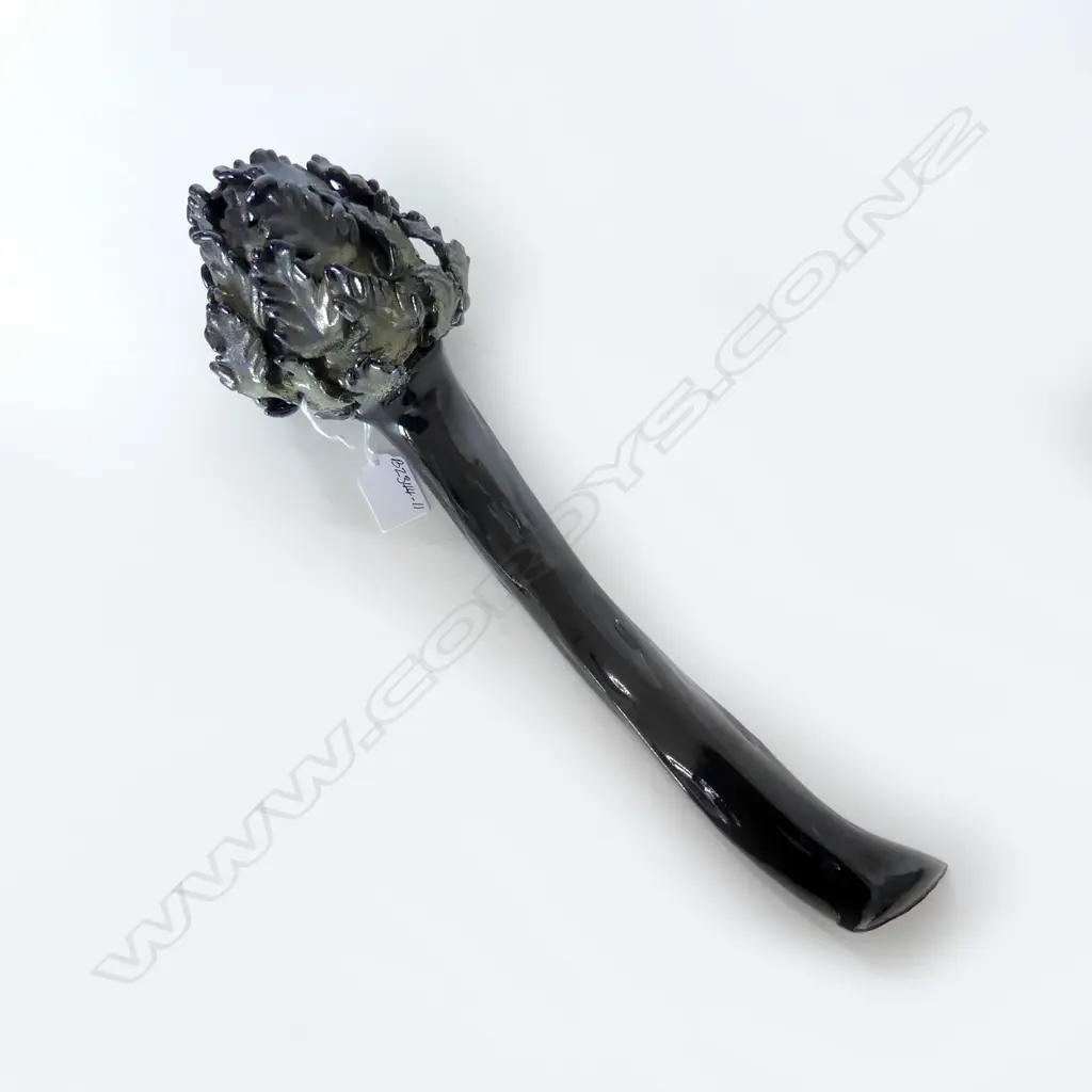 PAUL O'HALLORAN (1965-2011) STEM w UNOPENED FLOWER, CAST GLASS 2005, L.400mm Image 1++