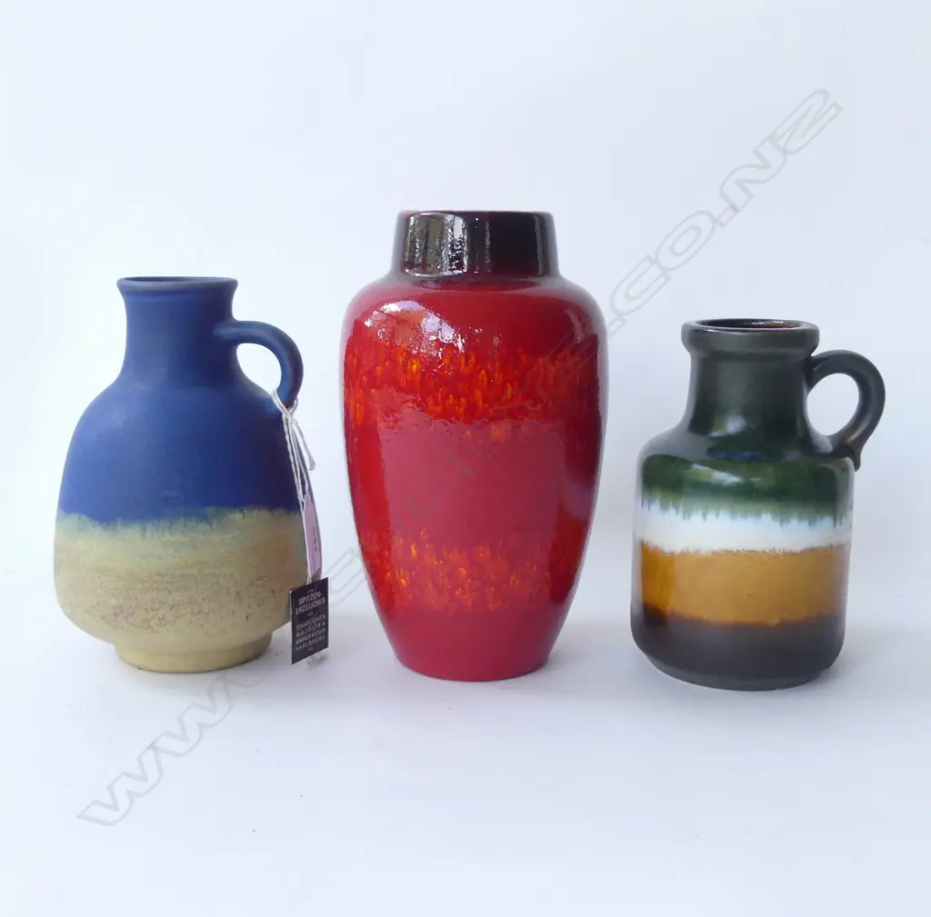 3 RETRO GERMAN VASES H.200mm Image 1++