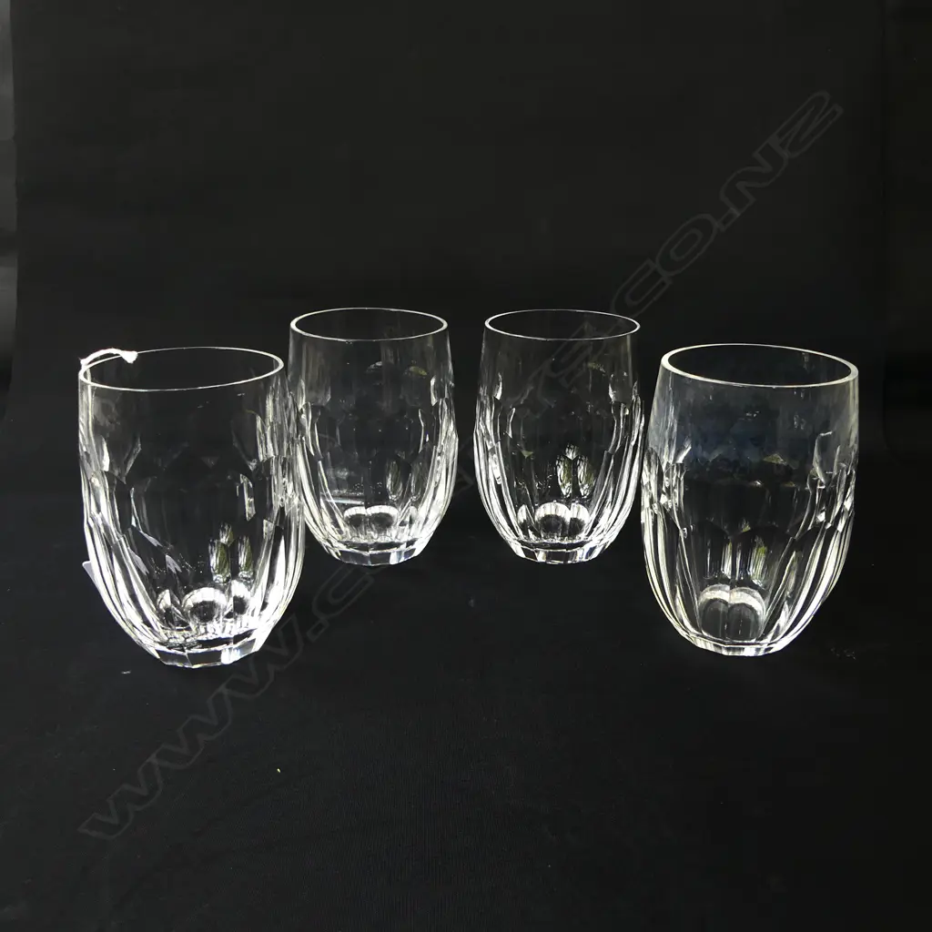 4 WATERFORD CURRAGHMORE TUMBLERS H.115mm (1 w. 2 small chips) Image 1++