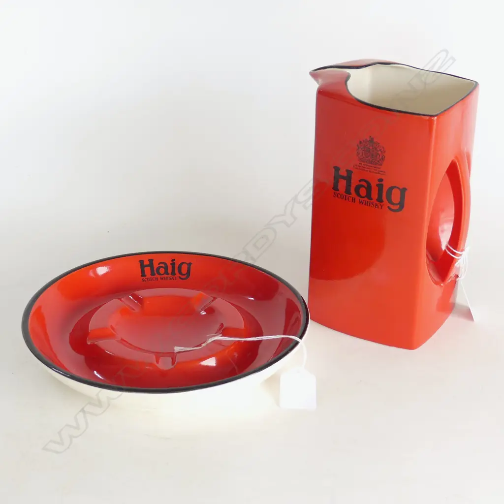 CARLTONWARE HAIG WHISKY JUG H170 & MATCHING ASHTRAY DIA200MM  Image 1++