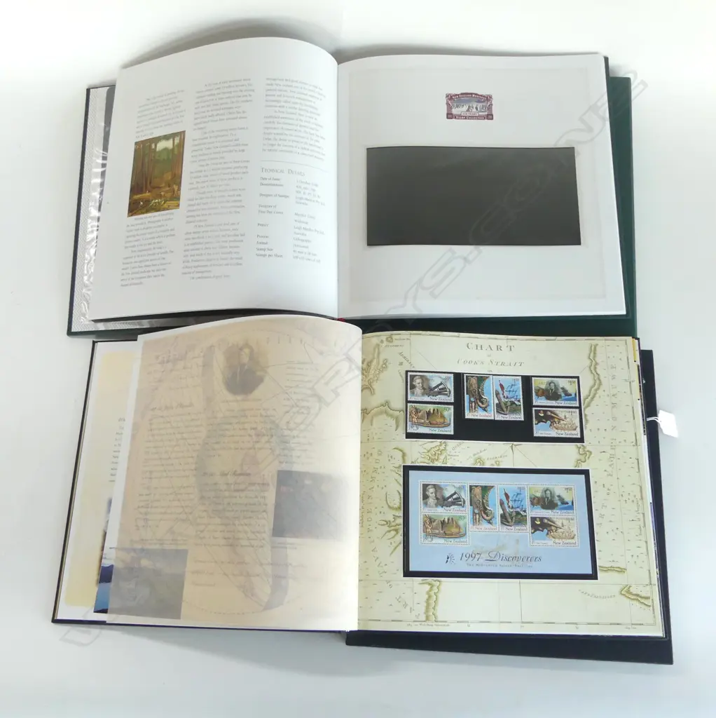 2 NZ STAMP COLLECTIONS: 'HERITAGE STAMP COLLECTION' + 'THE MILLENIUM ALBUM'  Image 1++