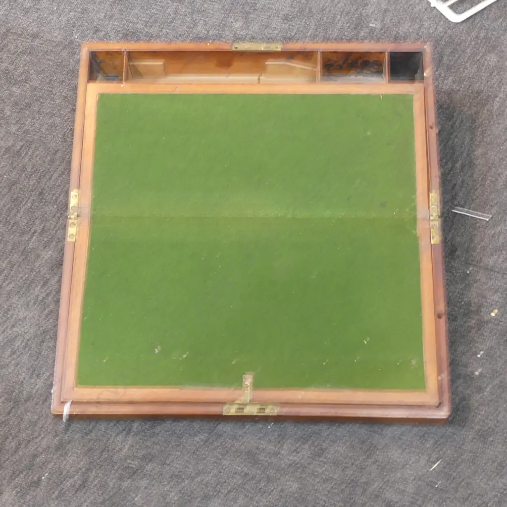 VINTAGE MAHOGANY WRITING SLOPE BOX W.460mm Image 1++