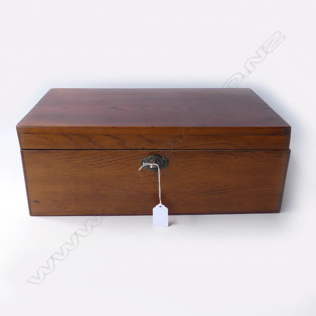 VINTAGE WOODEN BOX W.430mm - 1 SIDE HANDLE BROKEN Image 1++